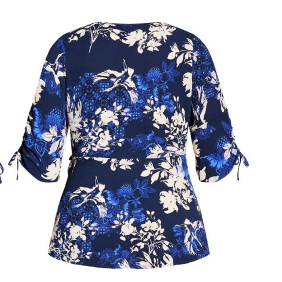 City Chic Cross Over Tie Top. New With Tags - Picture 5 of 9